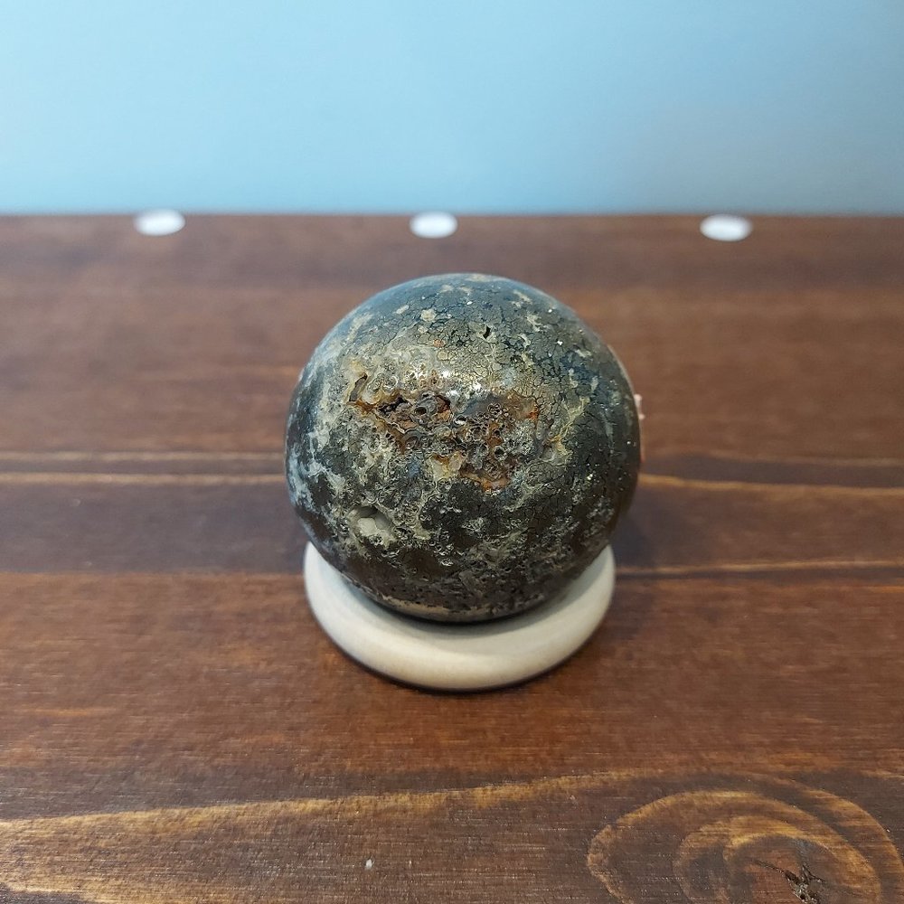 🔥 Sale 🔥 Marcasite in Chalcedonly Sphere - 10.95 - Final Price